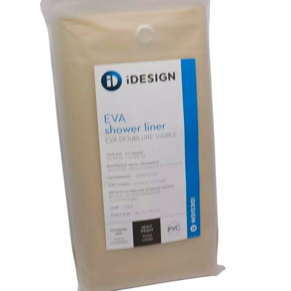 iDesign Waterproof, Metal Grommets Shower Liner (5.5 Gauge), 72" x 72", Frost - Picture 1 of 5
